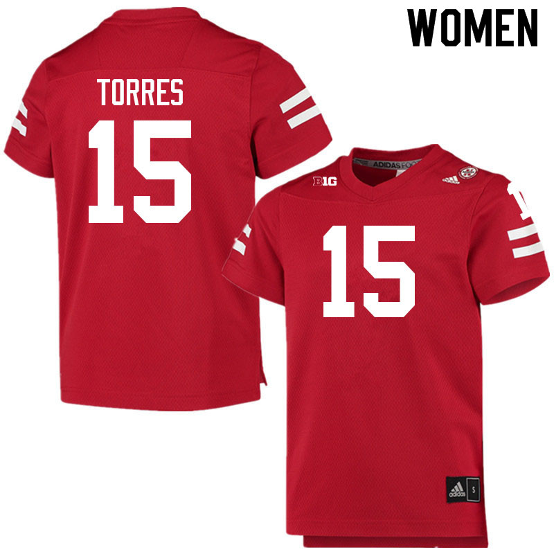 Women #15 Richard Torres Nebraska Cornhuskers College Football Jerseys Sale-Scarlet - Click Image to Close